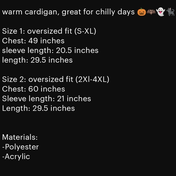 Oversized Gothic Cardigan 🖤 - Picture 9 of 10